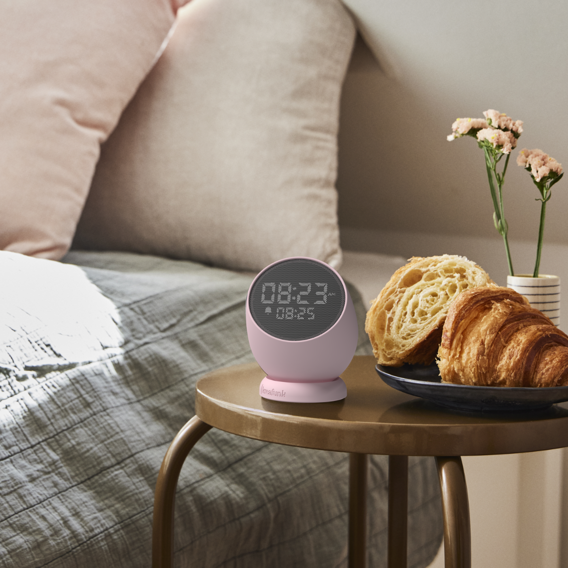 Kreafunk Ivy Alarm Clock W/ Bluetooth Speaker in Terracotta | MYER Kreafunk Ivy Alarm Clock W/ Bluetooth Speaker in Terracotta | MYER