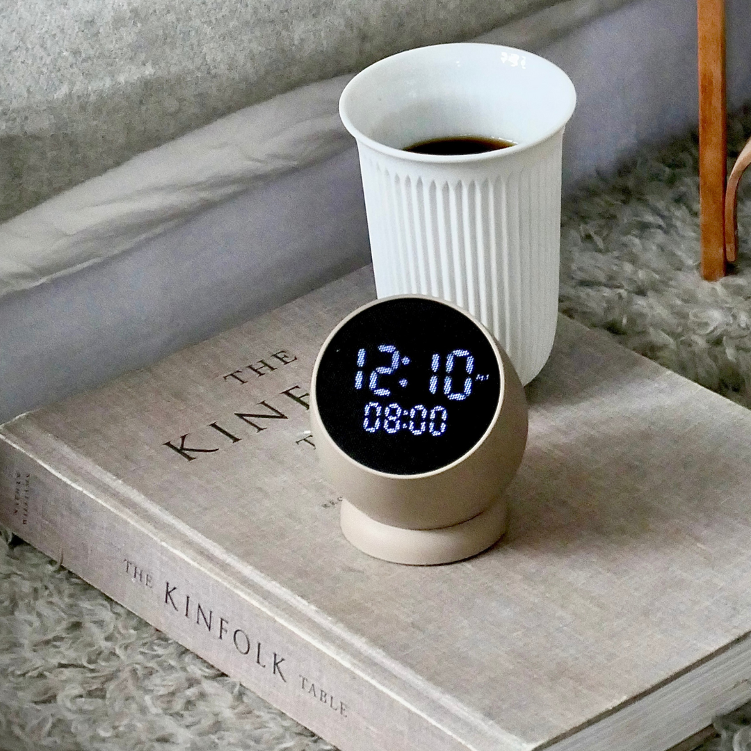 KREAFUNK Cloche Réveil Avec Son - Blanc (KFYI01) | Réveil Traditionnel, Son Clair, Design épuré